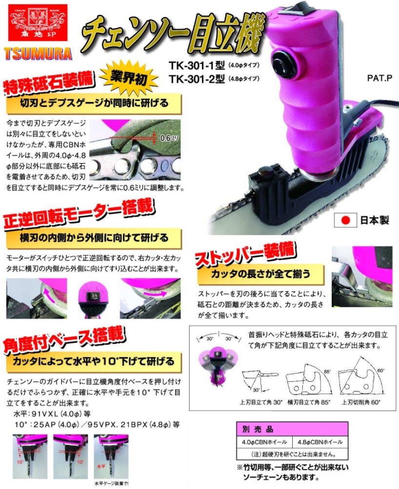 SALE／93%OFF】 ツムラの簡単チェーンソ目立機 極 用替え砥石 4.8ΦCBNホイール No.7763 201909冨 